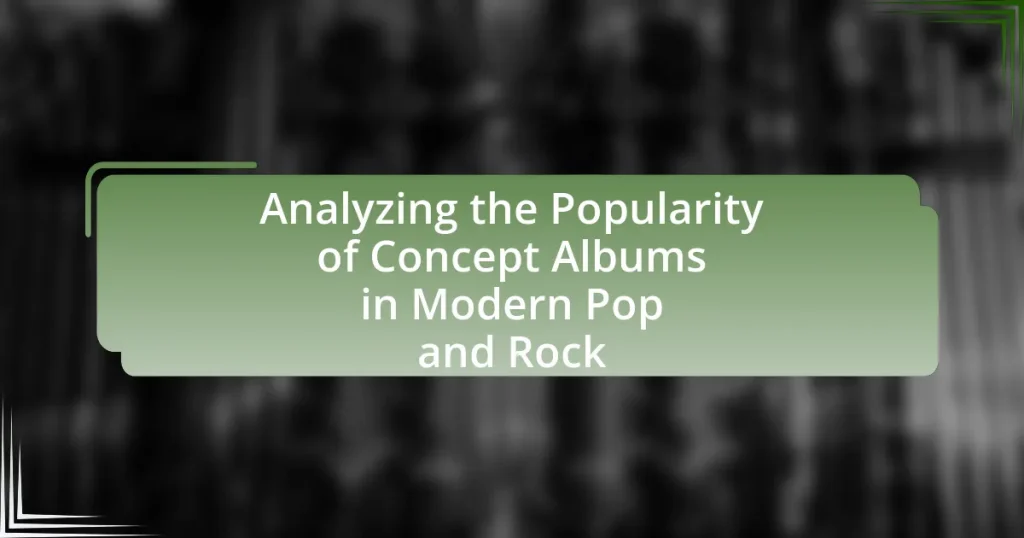 Analyzing the Popularity of Concept Albums in Modern Pop and Rock