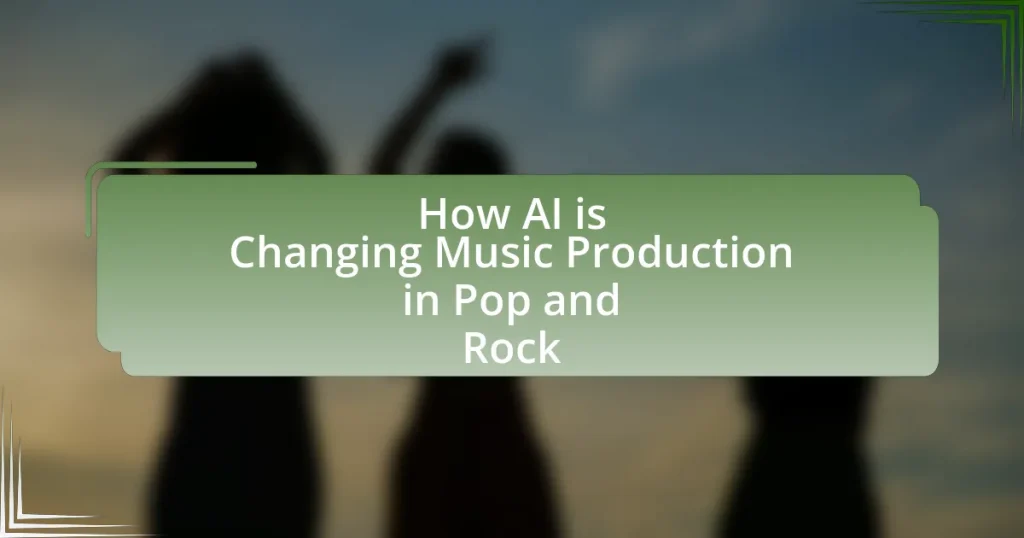 How AI is Changing Music Production in Pop and Rock