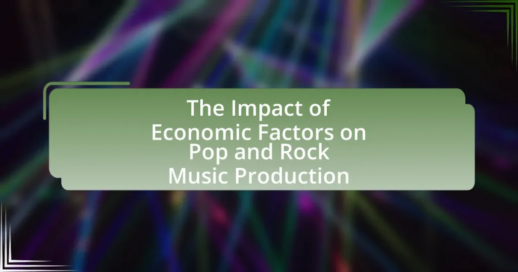 The Impact of Economic Factors on Pop and Rock Music Production
