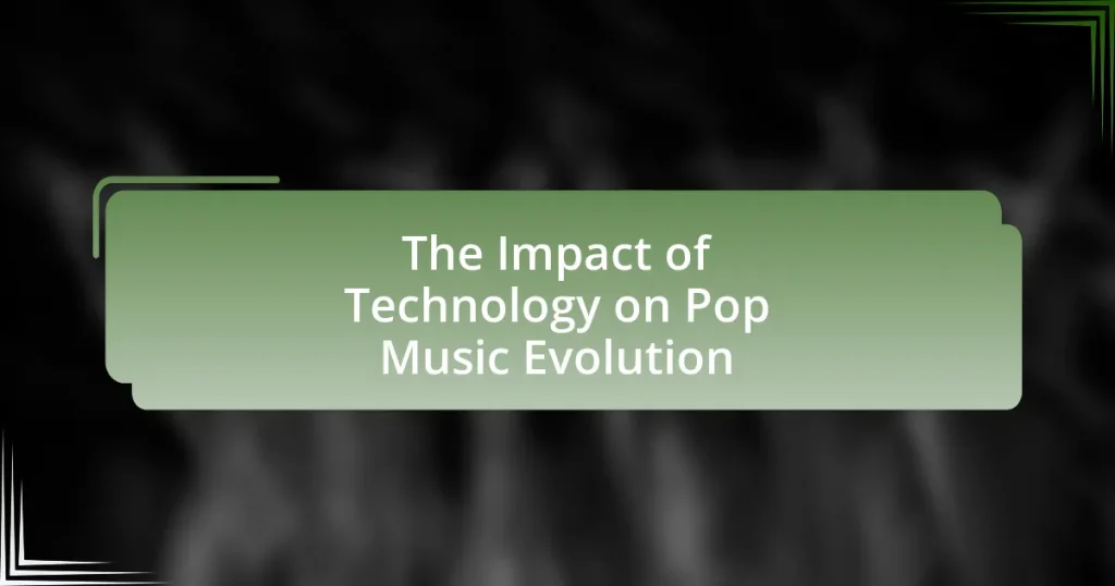 The Impact of Technology on Pop Music Evolution