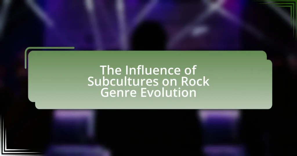 The Influence of Subcultures on Rock Genre Evolution