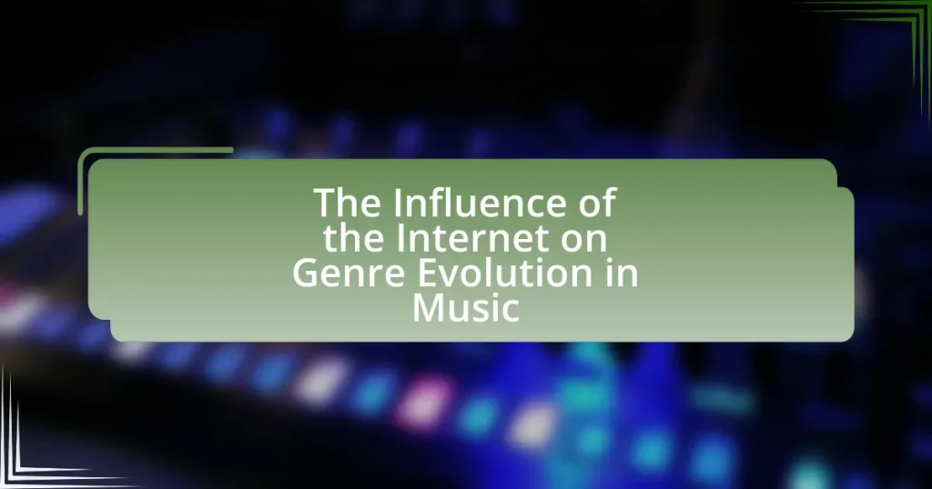 The Influence of the Internet on Genre Evolution in Music