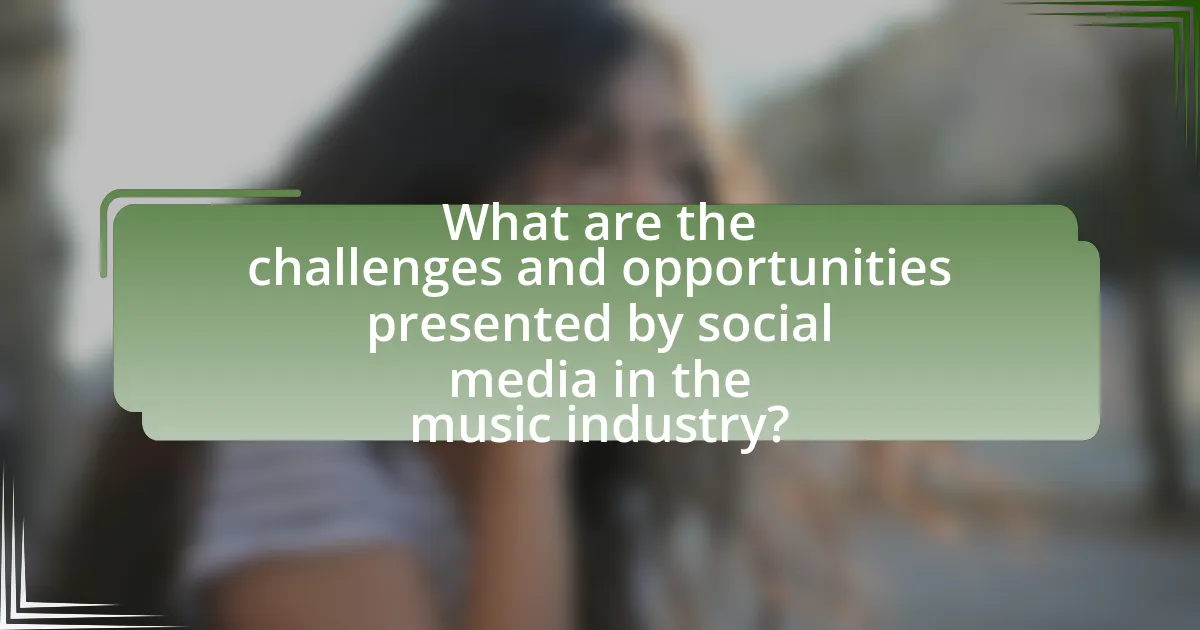 What are the challenges and opportunities presented by social media in the music industry?