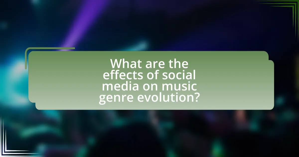 What are the effects of social media on music genre evolution?