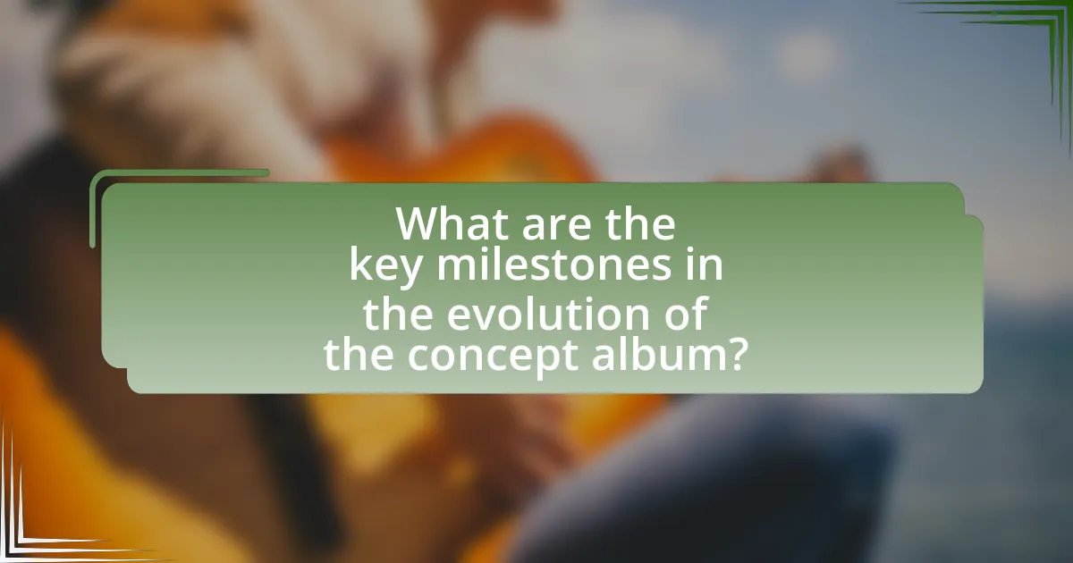 What are the key milestones in the evolution of the concept album?