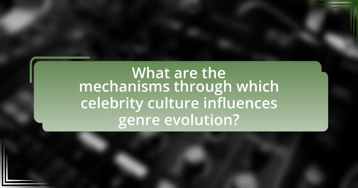 What are the mechanisms through which celebrity culture influences genre evolution?