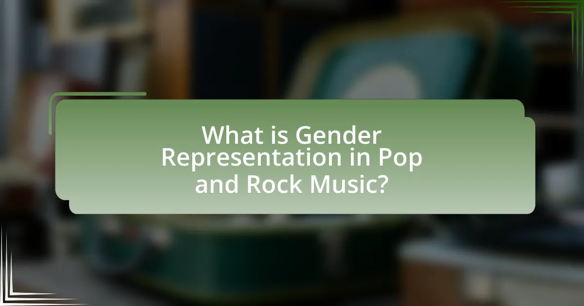 What is Gender Representation in Pop and Rock Music?