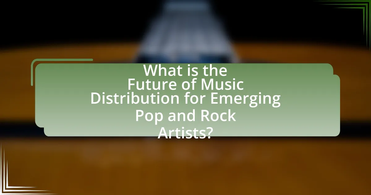 What is the Future of Music Distribution for Emerging Pop and Rock Artists?
