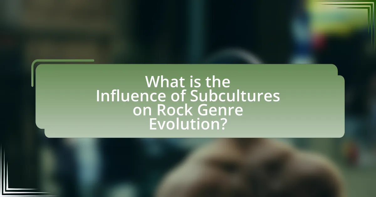 What is the Influence of Subcultures on Rock Genre Evolution?