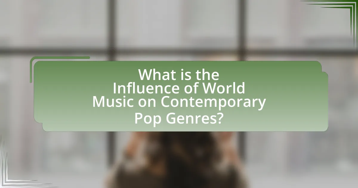 What is the Influence of World Music on Contemporary Pop Genres?