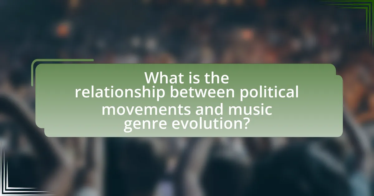 What is the relationship between political movements and music genre evolution?