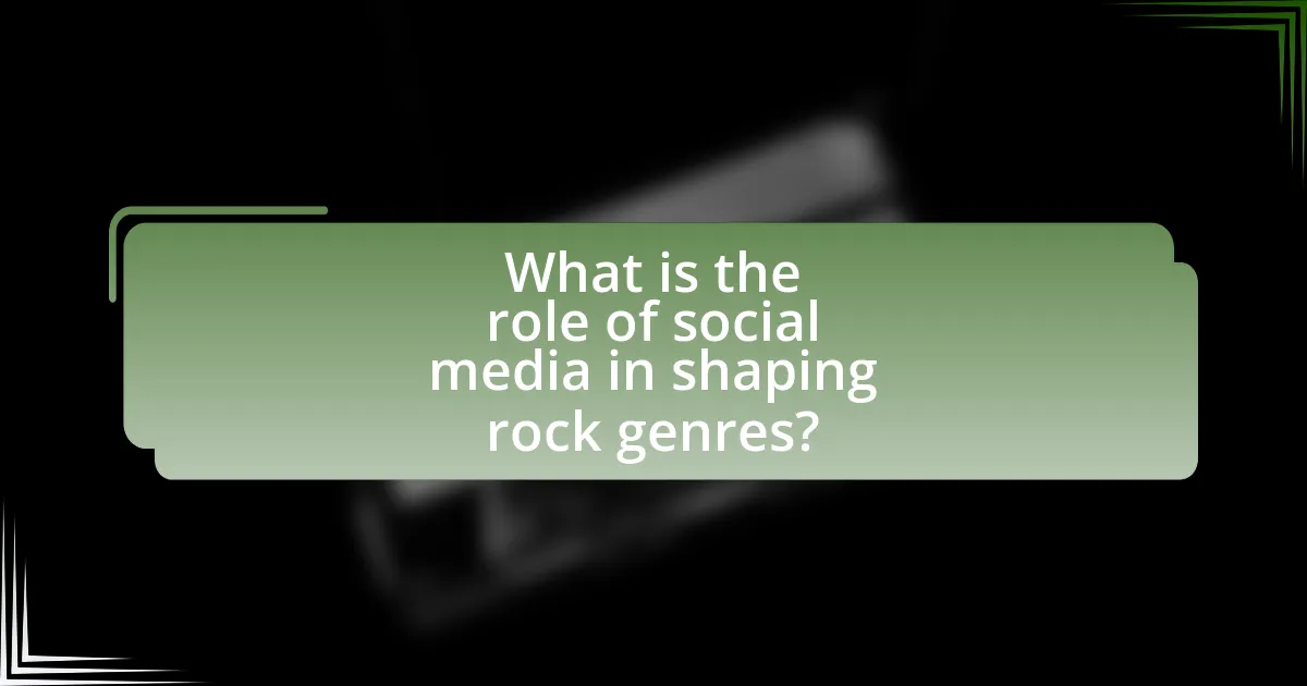 What is the role of social media in shaping rock genres?
